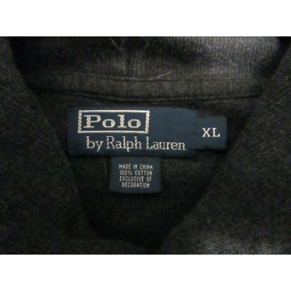 Ralph Lauren Polo Hoodie Mens Extra Large Gray Elbow Patch Pony Logo Sweater - Picture 3 of 11